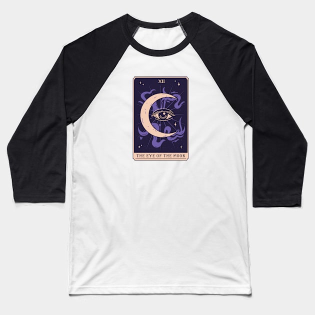 Spooky Tarot Card: The Eye of the Moon Baseball T-Shirt by SLAG_Creative